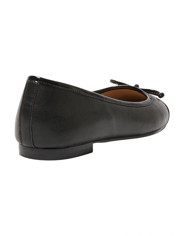 Trella Leather Ballet Flats in Black image 4