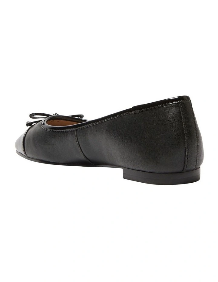 Trella Leather Ballet Flats in Black image 6