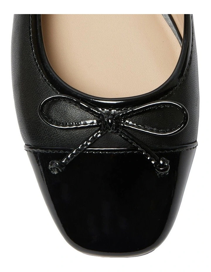 Trella Leather Ballet Flats in Black image 7