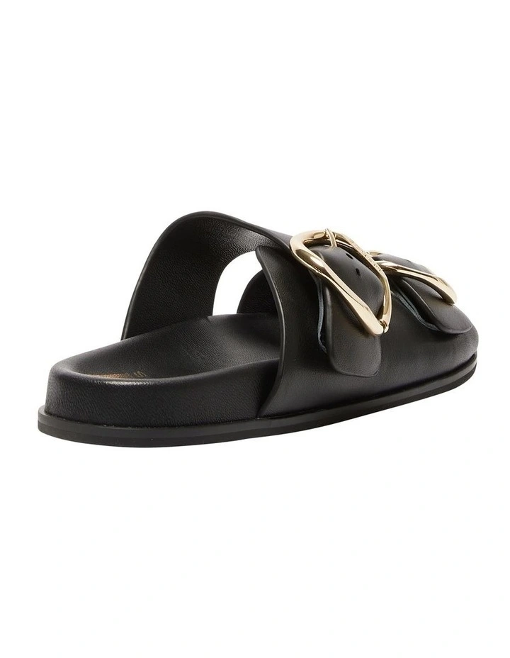 Tone Leather Sandals in Black image 4