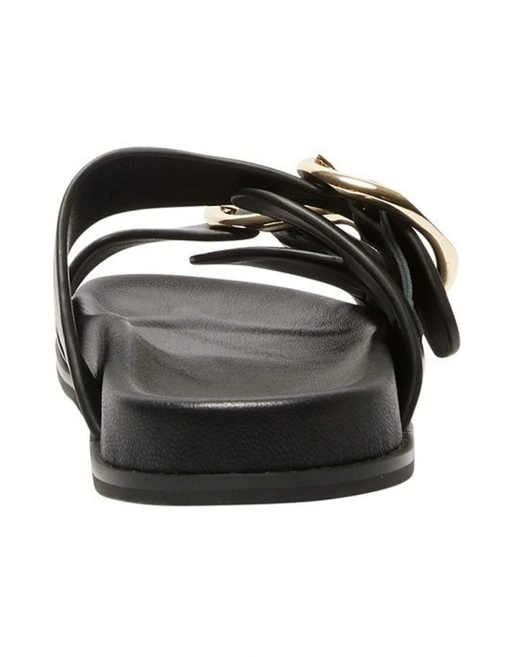 Tone Leather Sandals in Black image 5