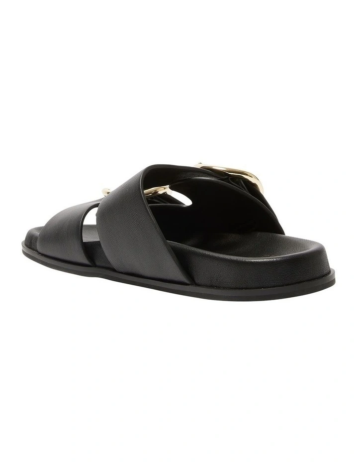 Tone Leather Sandals in Black image 6