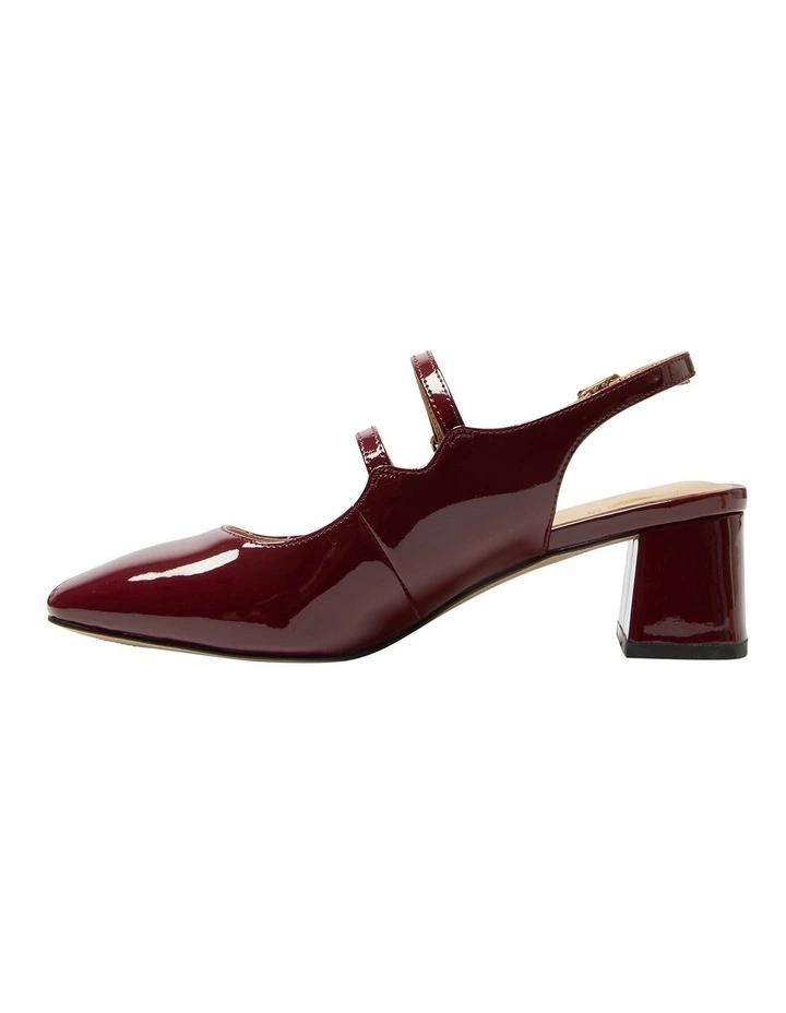 Tessa Heeled Shoes in Wine Patent Leather image 3