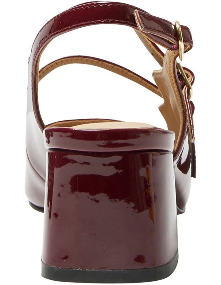 Tessa Heeled Shoes in Wine Patent Leather image 5