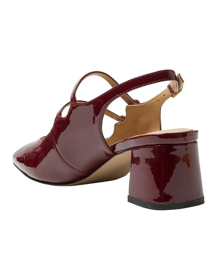 Tessa Heeled Shoes in Wine Patent Leather image 6