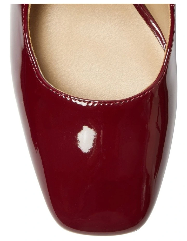 Tessa Heeled Shoes in Wine Patent Leather image 7