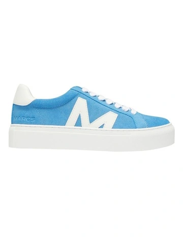 Trio Sneakers in Blue/White Suede