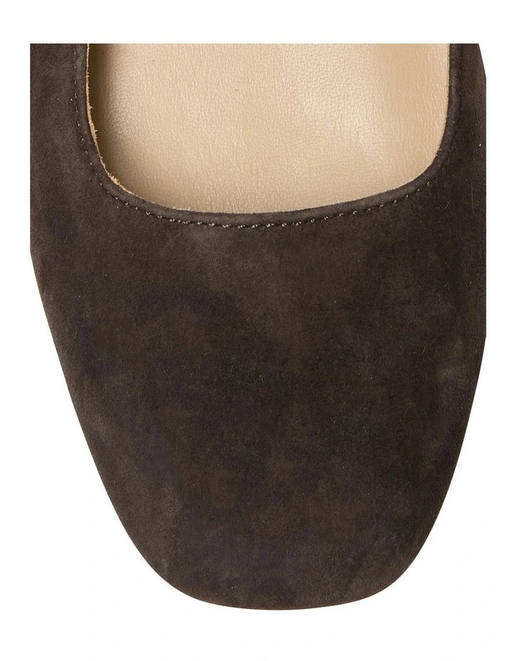 Tottie Flat Shoes in Chocolate Suede image 7