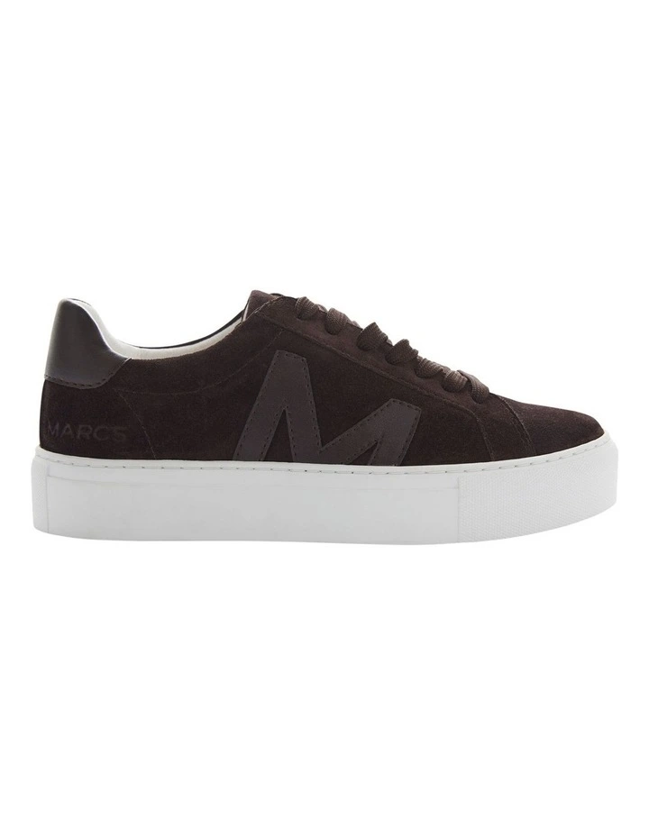 Trio Sneakers in Chocolate Suede image 1
