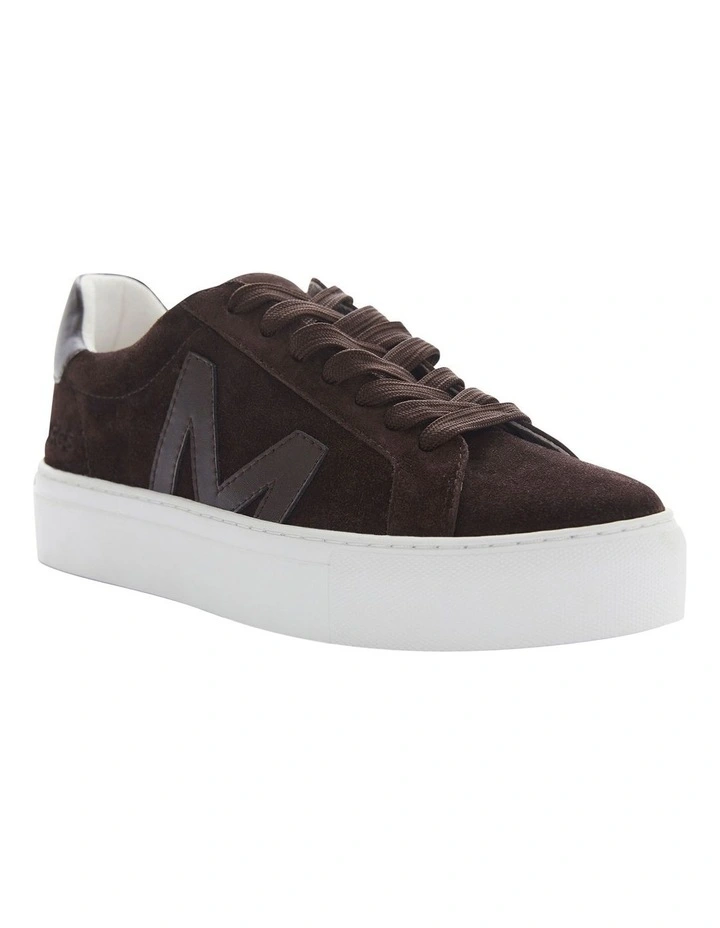 Trio Sneakers in Chocolate Suede image 2