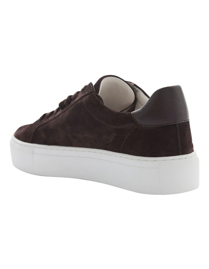 Trio Sneakers in Chocolate Suede image 3