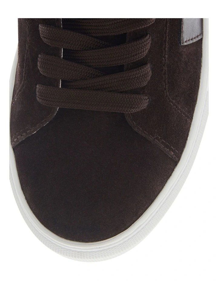 Trio Sneakers in Chocolate Suede image 4