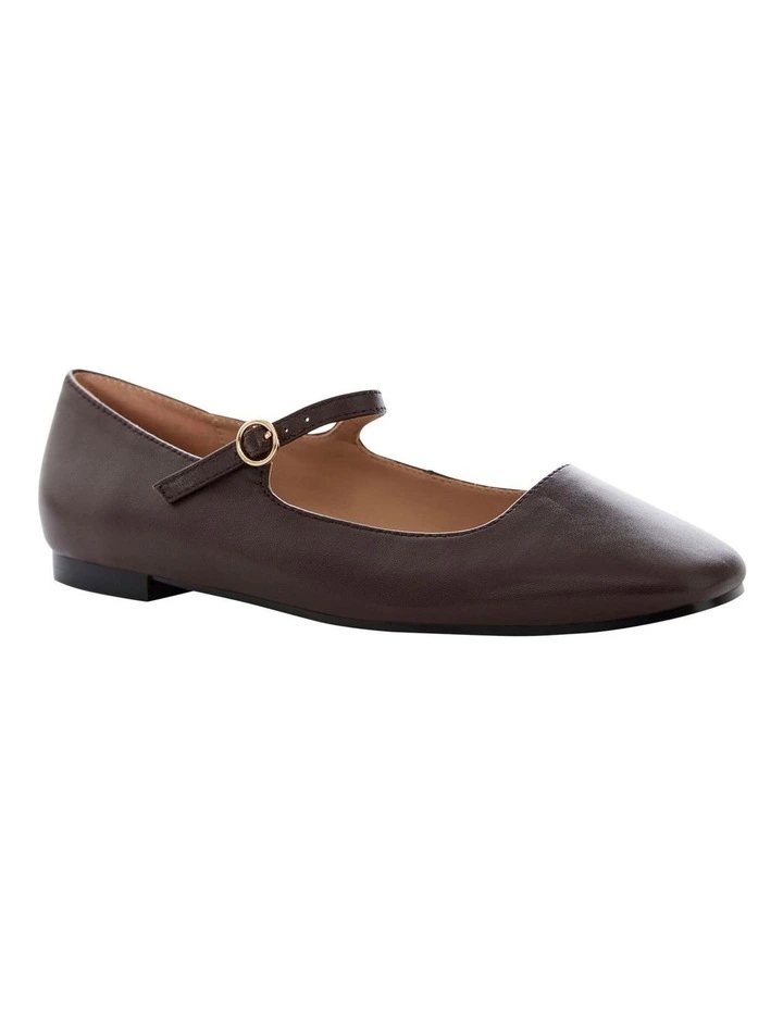 Tottie Flat Shoes in Chocolate image 2