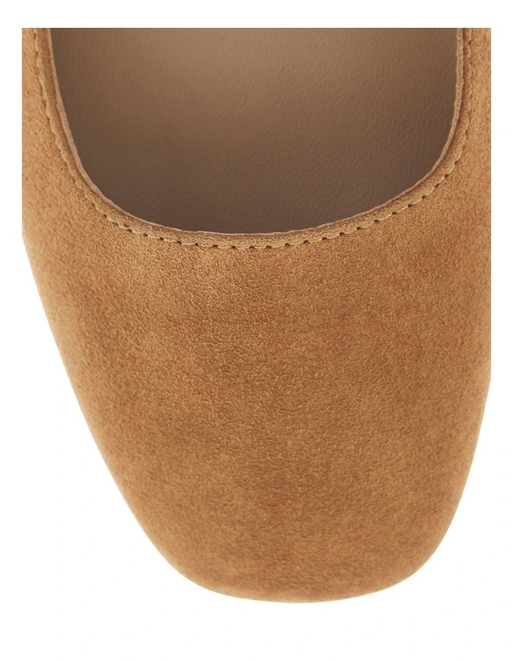 Tottie Flat Shoes in Tan Suede image 4