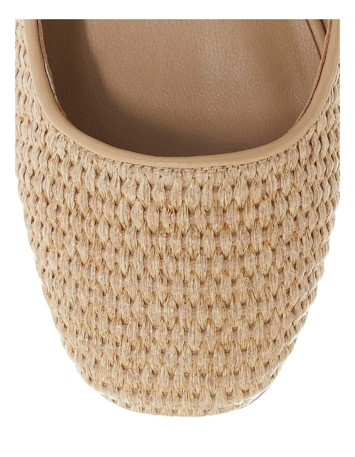 Tottie Flat Shoes in Natural Raffia image 4