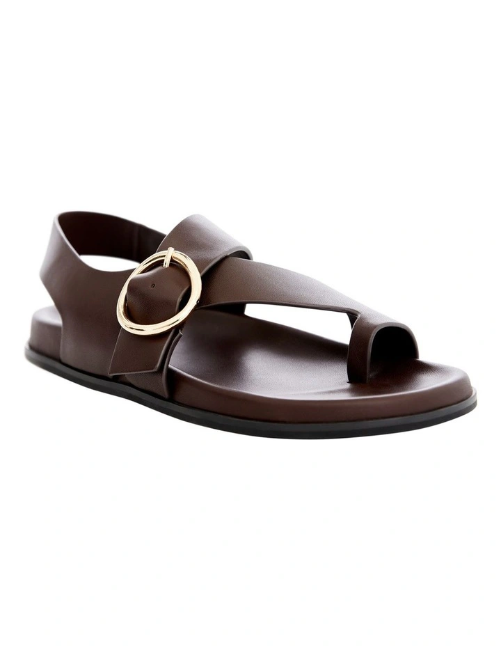 Talbot Leather Sandals in Chocolate image 3