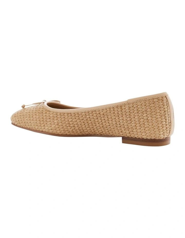 Tandem Ballet Flats in Natural Raffia image 3