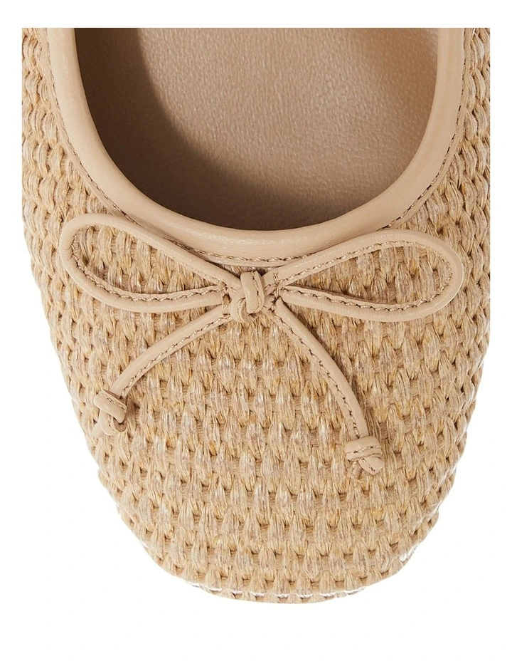 Tandem Ballet Flats in Natural Raffia image 4