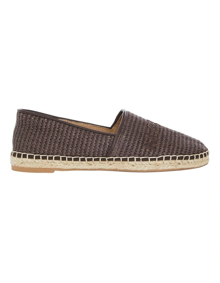 Joy Flat Shoes in Chocolate Raffia image 1