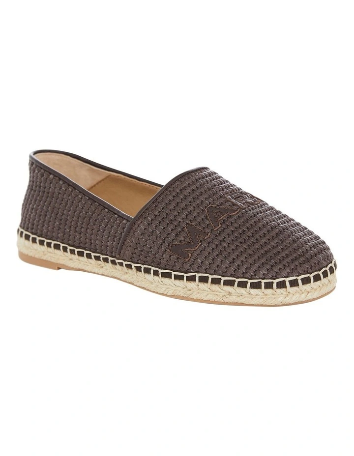 Joy Flat Shoes in Chocolate Raffia image 2