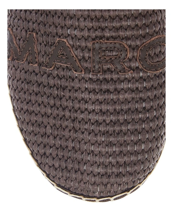 Joy Flat Shoes in Chocolate Raffia image 4