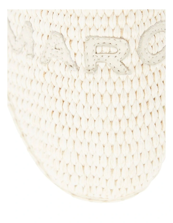 Joy Flat Shoes in Ivory Raffia image 4