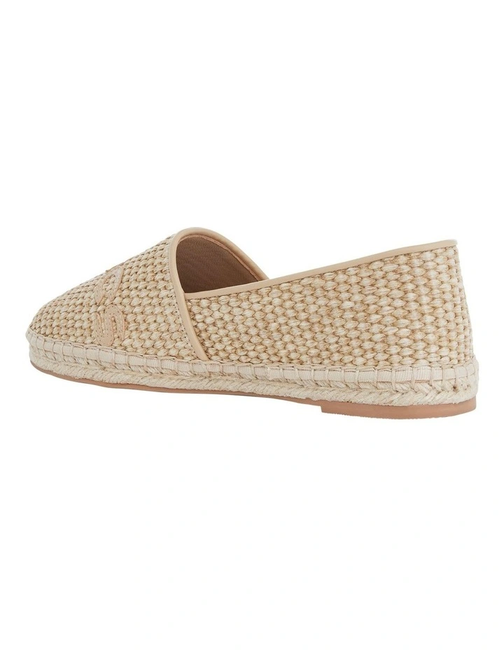 Joy Flat Shoes in Natural Raffia image 3