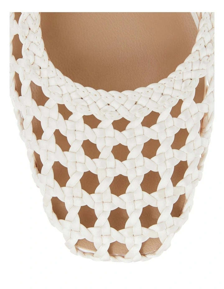 Tully Ballet Flats in Bone Weave image 4
