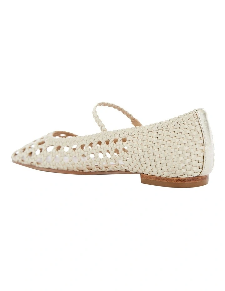 Tully Ballet Flats in Gold Weave image 3