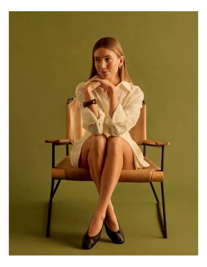 Tune Ballet Flats in Black Leather image 2