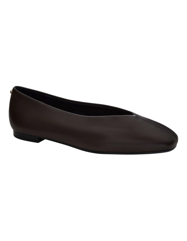 Tune Ballet Flats in Chocolate Leather image 2