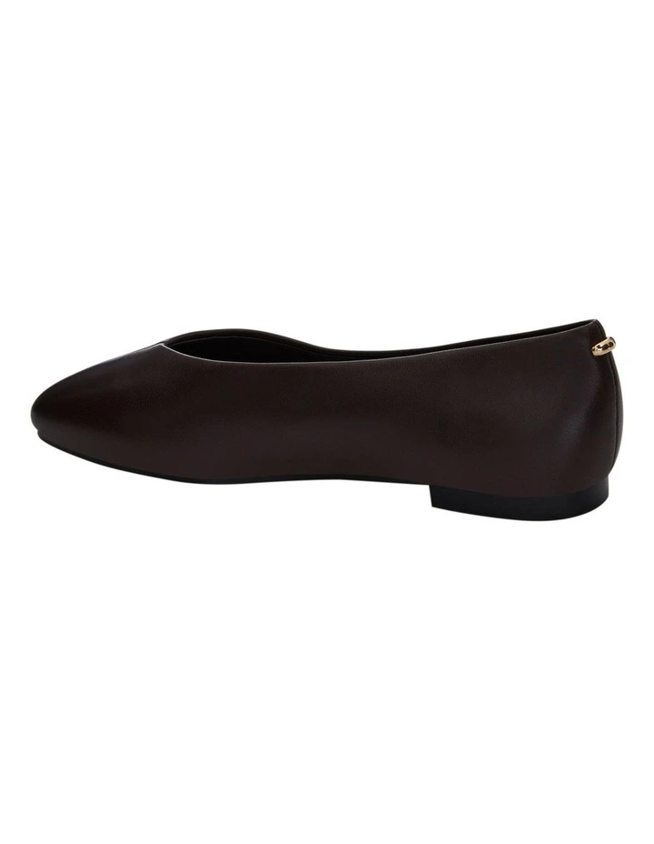 Tune Ballet Flats in Chocolate Leather image 3