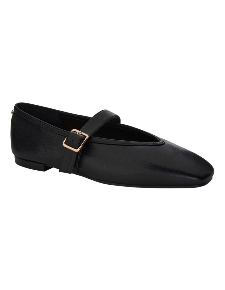 Tenor Ballet Flats in Black Leather image 2