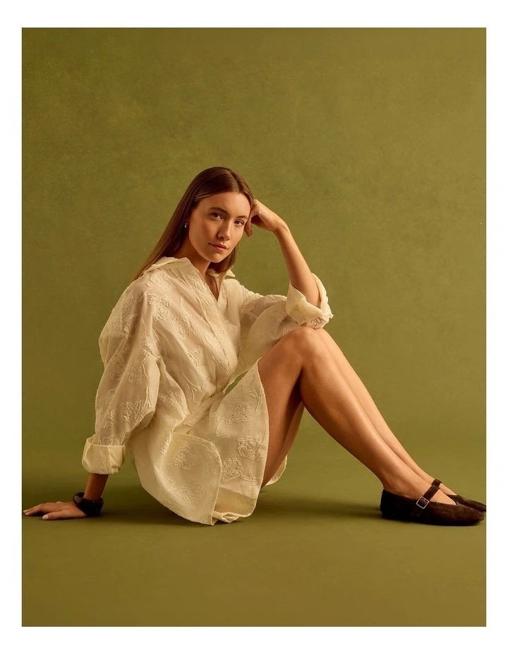 Tenor Ballet Flats in Chocolate Suede image 4