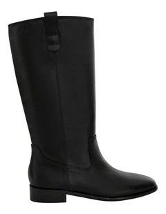 Titan Boots in Black Leather