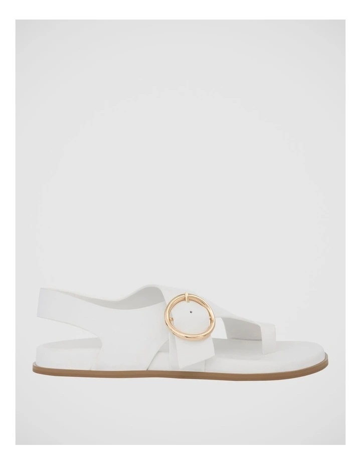 Talbot Sandals in White Leather image 1