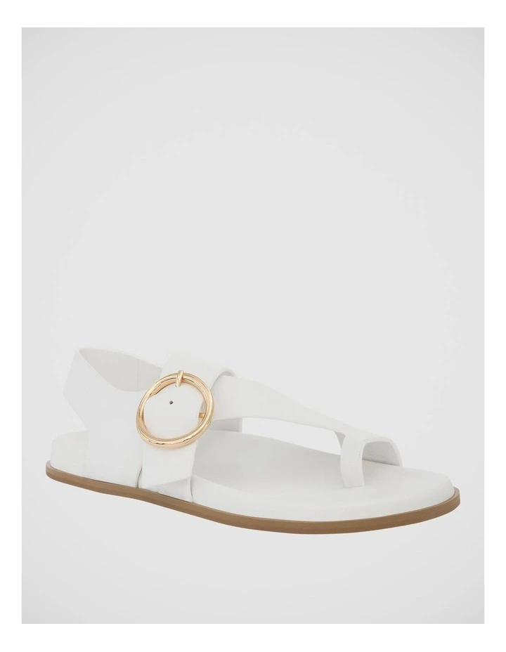 Talbot Sandals in White Leather image 2