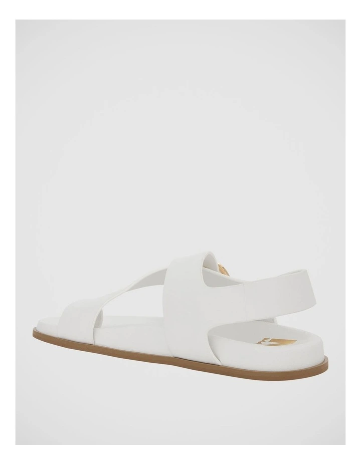 Talbot Sandals in White Leather image 3