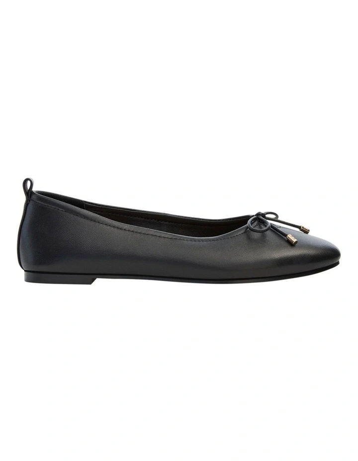 Tatiana Ballet Flats in Black Leather image 1