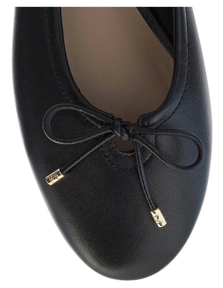 Tatiana Ballet Flats in Black Leather image 4
