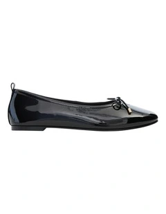 Tatiana Ballet Flats in Black Patent Leather
