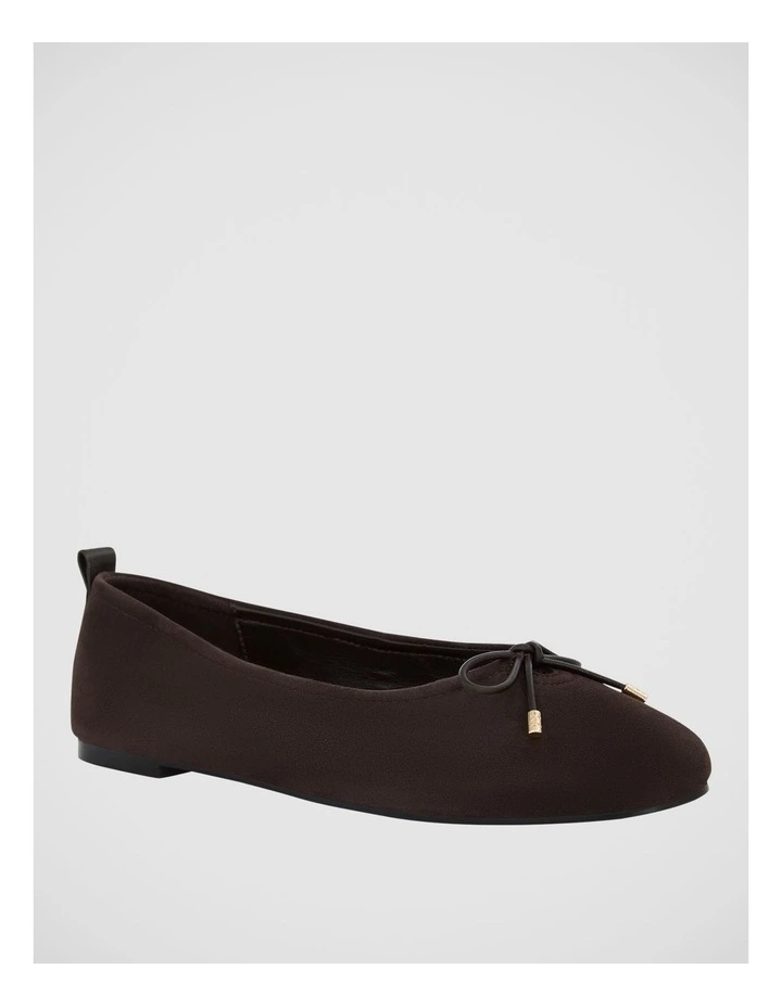 Tatiana Ballet Flats in Chocolate Suede Leather image 2