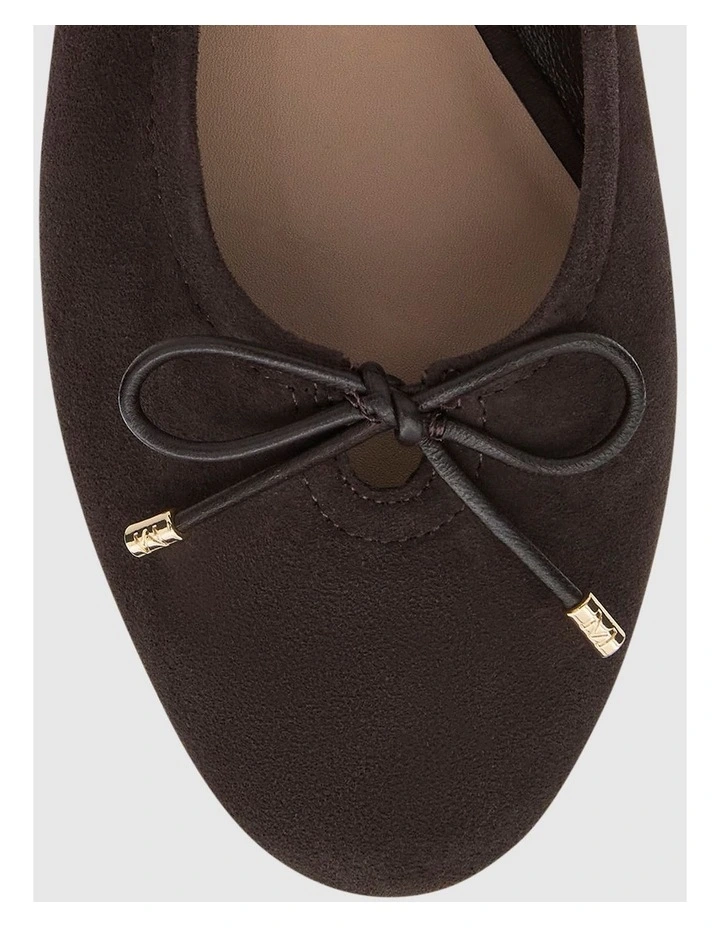 Tatiana Ballet Flats in Chocolate Suede Leather image 4
