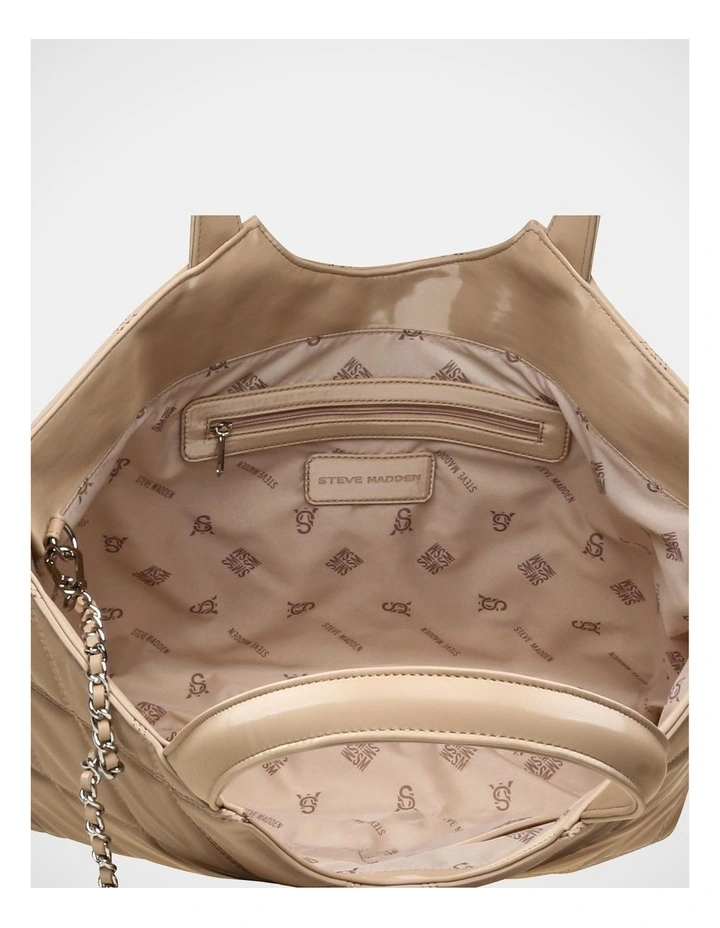 ★Steve Madden★Bfuse キルト トートバッグ ロゴ入り BFUSE-V Black Quilted Tote Bag | Women's Designer Handbags