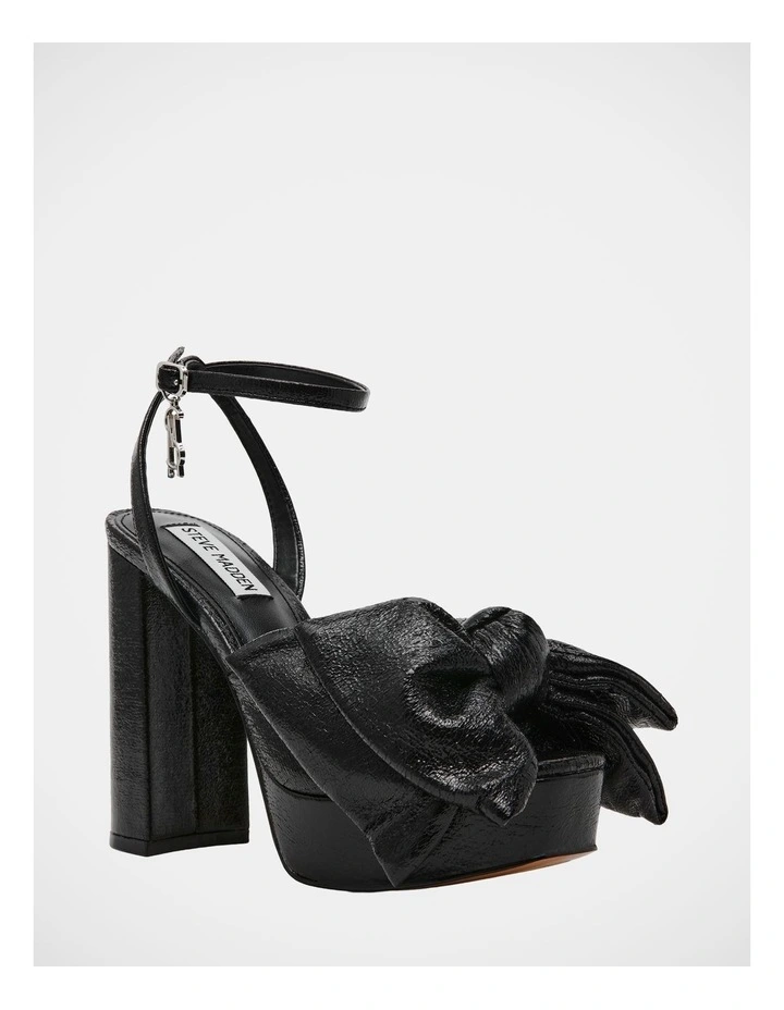 steve madden lively satin bow platform dress sandals Steve Madden Lively Dress Shoe in Black