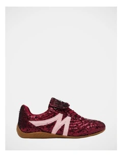 Freekick Sneakers in Wine Sequin