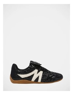 Freekick Sneakers in Black Sequin