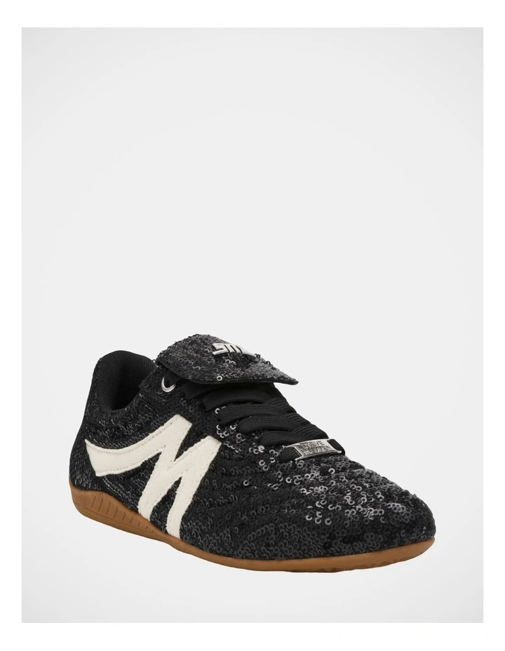 Freekick Sneakers in Black Sequin image 2