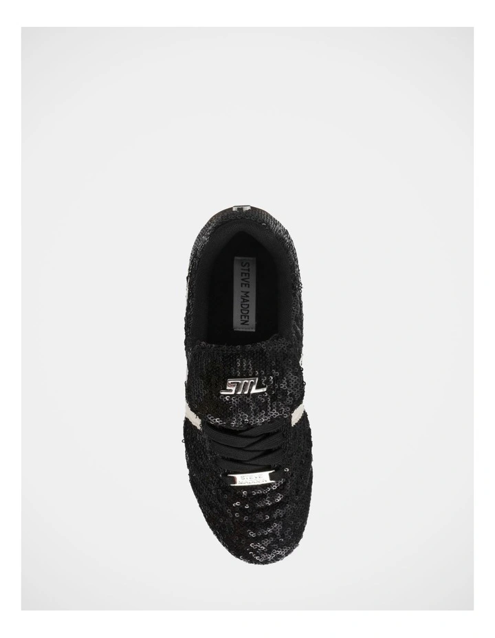 Freekick Sneakers in Black Sequin image 4