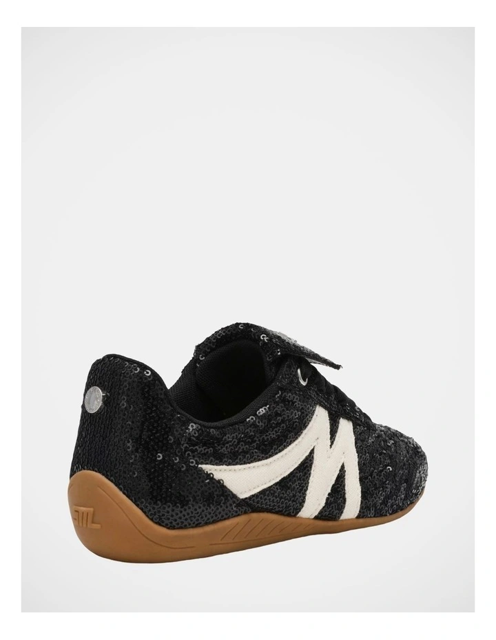 Freekick Sneakers in Black Sequin image 5
